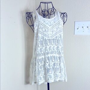 White Lace Sleeveless Top